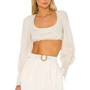 The Therese Crop Top in Beige